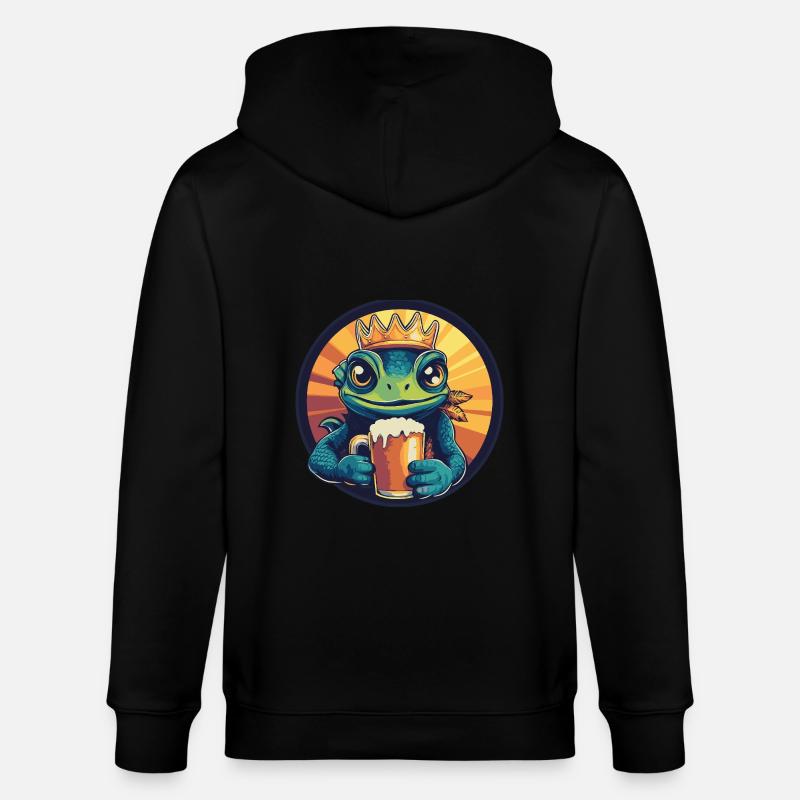 Bière Caméléon - Veste à capuche bio CULTIVATOR Stanley/Stella Unisexe - noir