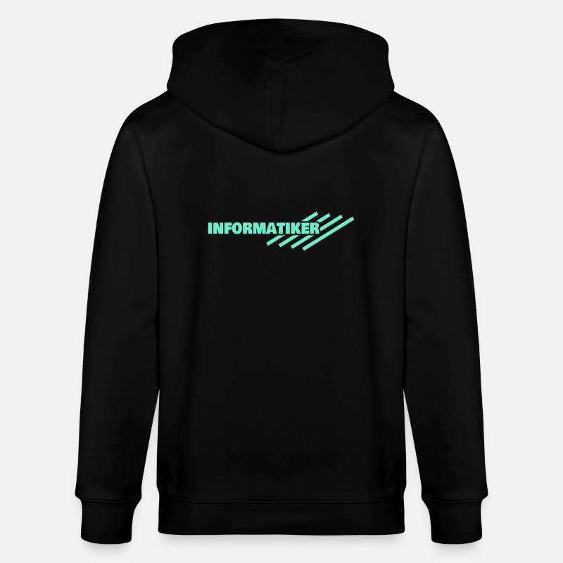 Computer scientist - Stanley/Stella CULTIVATOR  Unisex Organic Hooded Jacket - black