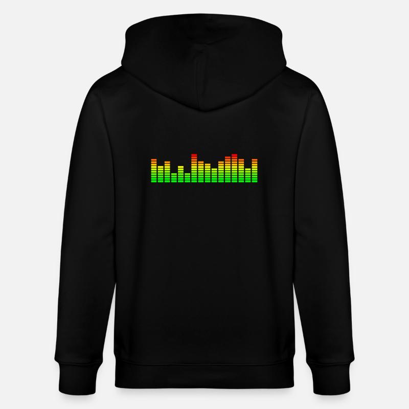 Music equalizer & visualizer - Stanley/Stella CULTIVATOR  Unisex Organic Hooded Jacket - black