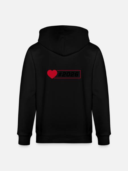 Cœur 2026 - Veste à capuche bio CULTIVATOR Stanley/Stella Unisexe - noir