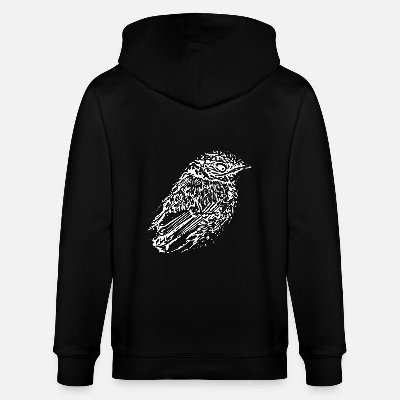 Vogel weiß - Stanley/Stella Unisex Bio-Kapuzenjacke CULTIVATOR  - Schwarz