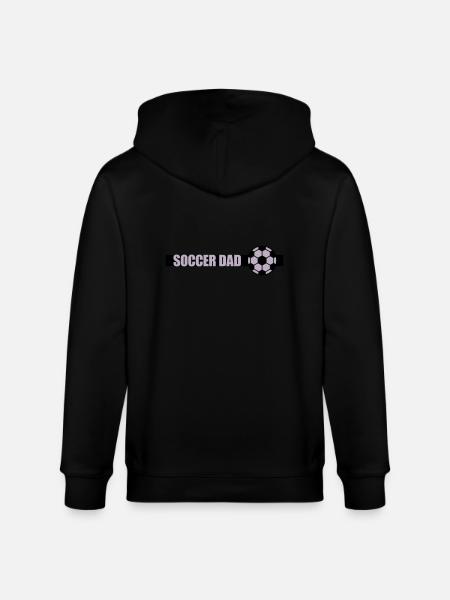 Bar Soccer Dad Logo - Stanley/Stella CULTIVATOR Unisex Organic Hooded Jacket - black