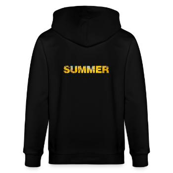 Summer - Stanley/Stella Unisex Bio-Kapuzenjacke CULTIVATOR  - Schwarz - Hinten - Anna (173cm)