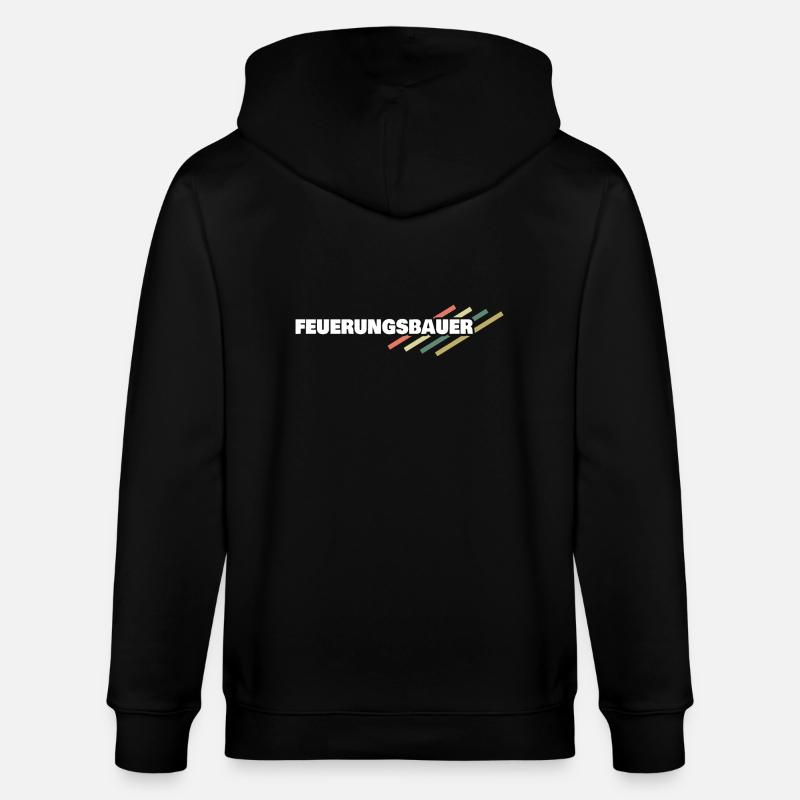 Feuerungsbauer als Arbeitsplatz - Stanley/Stella Unisex Bio-Kapuzenjacke CULTIVATOR  - Schwarz