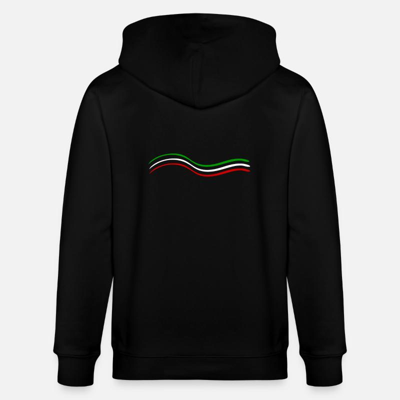 Vert Blanc Rouge - Veste à capuche bio CULTIVATOR Stanley/Stella Unisexe - noir