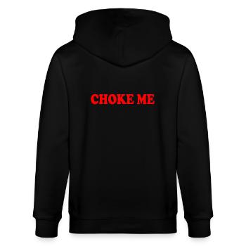 Choke me - Stanley/Stella Unisex Bio-Kapuzenjacke CULTIVATOR  - Schwarz - Hinten - Anna (173cm)