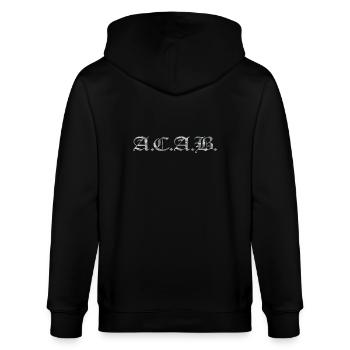 ACAB digital camouflage - Stanley/Stella Unisex Bio-Kapuzenjacke CULTIVATOR  - Schwarz - Hinten - Anna (173cm)