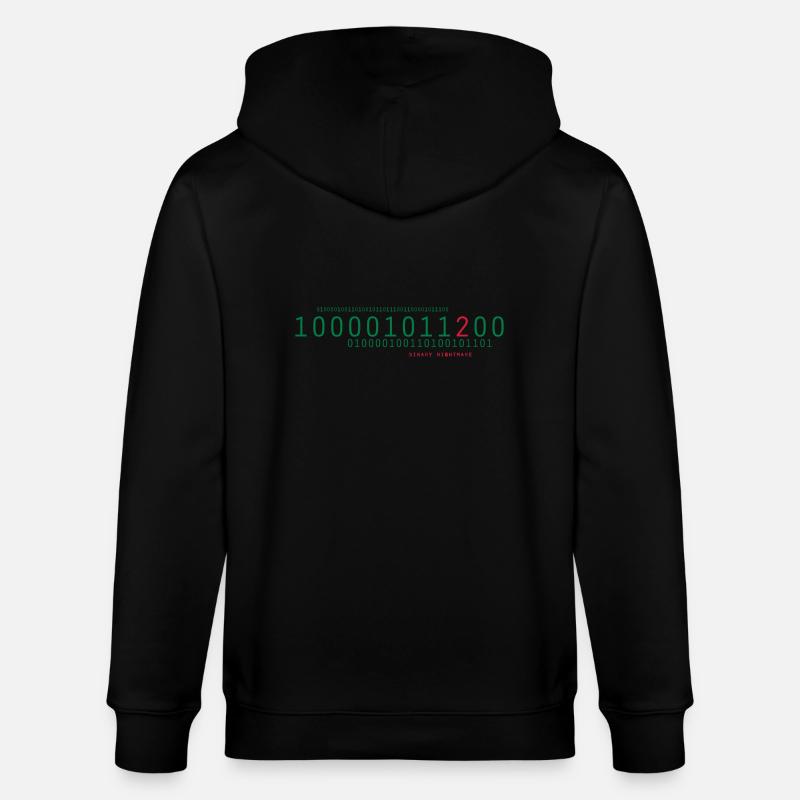 binary nightmare - Stanley/Stella Unisex Bio-Kapuzenjacke CULTIVATOR  - Schwarz