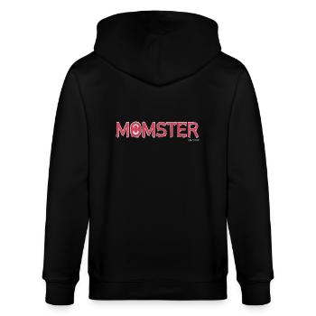 Momster / Supermom / Mama / Monster / Bissig - Stanley/Stella Unisex Bio-Kapuzenjacke CULTIVATOR  - Schwarz - Hinten - Anna (173cm)