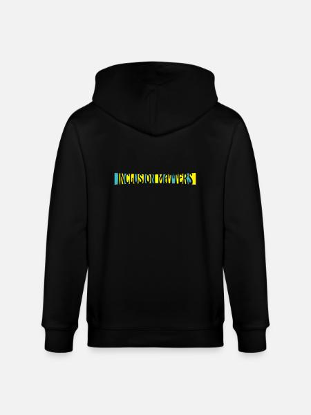 inclusion matters Logo Quote - Stanley/Stella CULTIVATOR  Unisex Organic Hooded Jacket - black