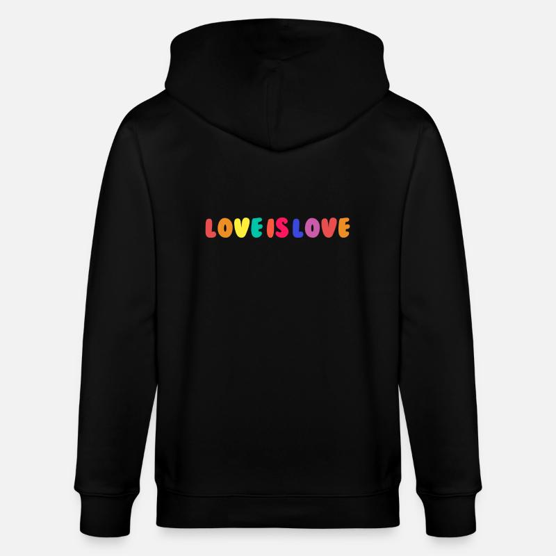L’amour, c’est l’amour - Veste à capuche bio CULTIVATOR Stanley/Stella Unisexe - noir