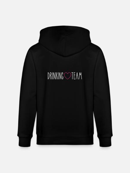Drinking Team Herz - Stanley/Stella Unisex Bio-Kapuzenjacke CULTIVATOR - Schwarz