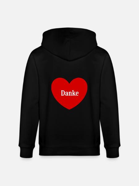 Danke Geschenk Geschenkidee - Stanley/Stella Unisex Bio-Kapuzenjacke CULTIVATOR  - Schwarz