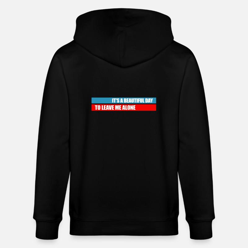 leave me alone day - Stanley/Stella Unisex Bio-Kapuzenjacke CULTIVATOR  - Schwarz
