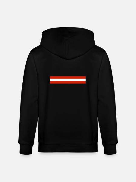 Österreich Fahne Banner - Stanley/Stella CULTIVATOR Unisex Organic Hooded Jacket - black