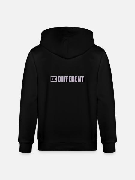 Be different Logo Design - Stanley/Stella CULTIVATOR Unisex Organic Hooded Jacket - black