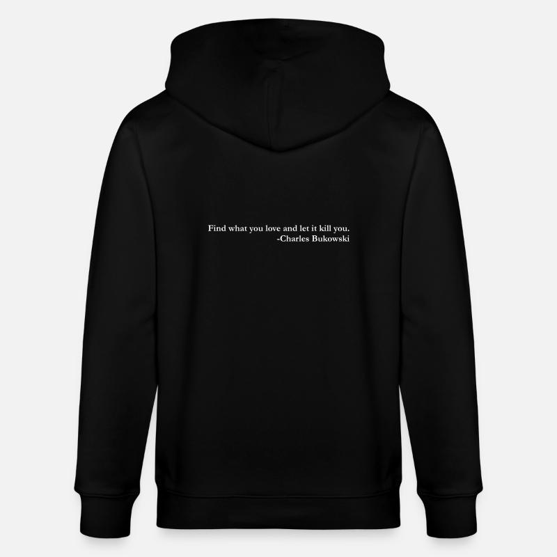 bukowski blanc - Veste à capuche bio CULTIVATOR Stanley/Stella Unisexe - noir