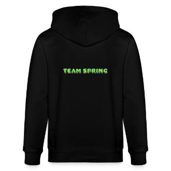 TEAM FRÜHLING - Stanley/Stella Unisex Bio-Kapuzenjacke CULTIVATOR  - Schwarz - Hinten - Anna (173cm)