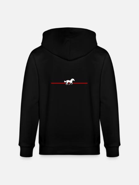 Cheval de course Stripe Line - Veste à capuche bio CULTIVATOR Stanley/Stella Unisexe - noir