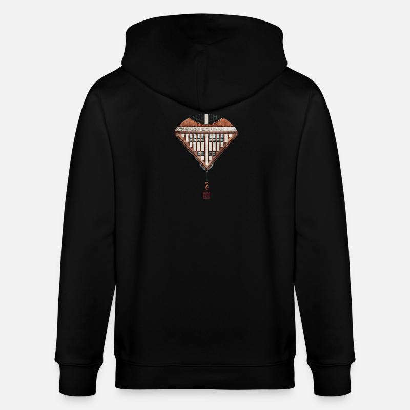 Tour Germany_Hanover_Architecture_Ink - Veste à capuche bio CULTIVATOR Stanley/Stella Unisexe - noir