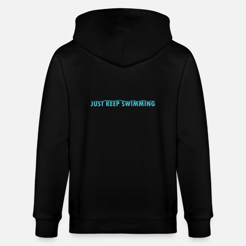 Continuez simplement à nager - Veste à capuche bio CULTIVATOR Stanley/Stella Unisexe - noir