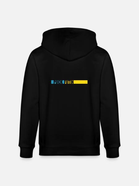 puck futin logo design - Stanley/Stella CULTIVATOR Unisex Organic Hooded Jacket - black