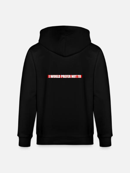 I prefer not to - Stanley/Stella CULTIVATOR  Unisex Organic Hooded Jacket - black