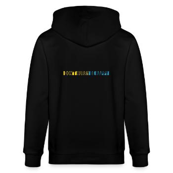 Don't hurry be happy - Stanley/Stella CULTIVATOR  Unisex Organic Hooded Jacket - black - Back - Anna (173cm)