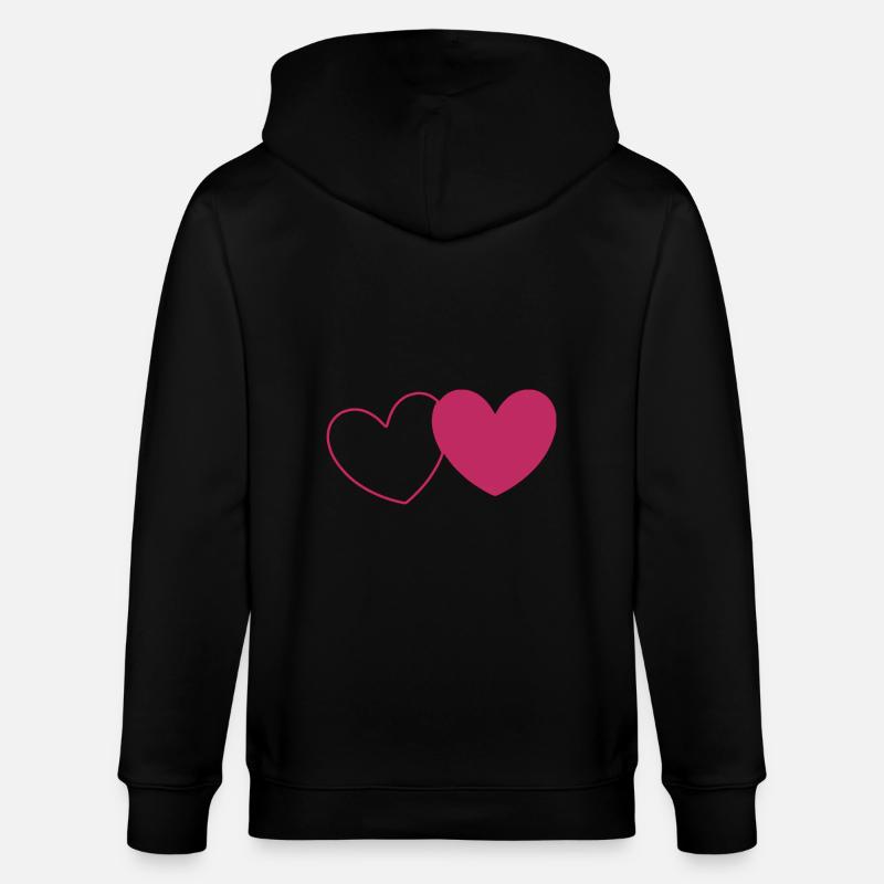 Saint-Valentin, Saint-Valentin, Saint-Valentin - Veste à capuche bio CULTIVATOR Stanley/Stella Unisexe - noir