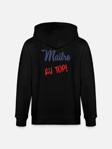 MASTER AT THE TOP - Stanley/Stella CULTIVATOR  Unisex Organic Hooded Jacket - black