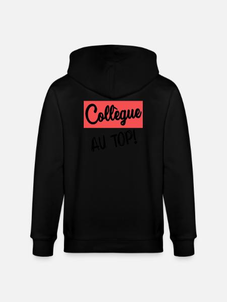 COLLEAGUE. START. RETIREMENT - Stanley/Stella CULTIVATOR  Unisex Organic Hooded Jacket - black
