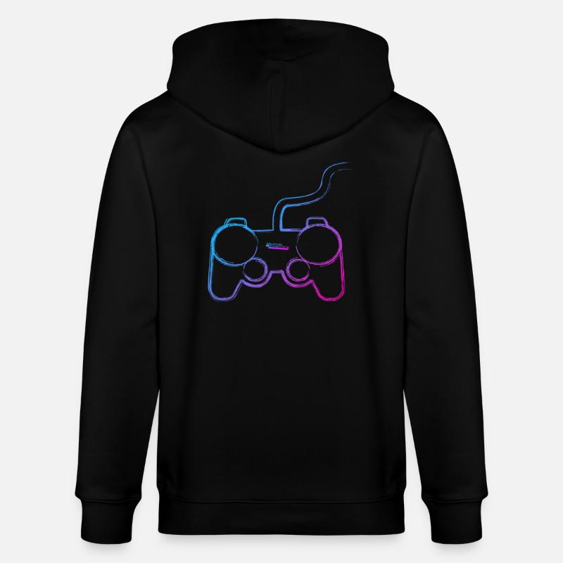 Graffiti-Controller Gamer - Stanley/Stella Unisex Bio-Kapuzenjacke CULTIVATOR  - Schwarz