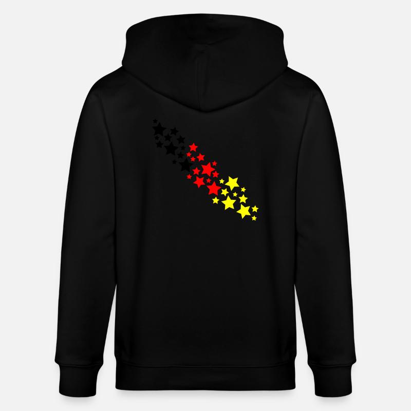 Deutschland Sterne - Stanley/Stella Unisex Bio-Kapuzenjacke CULTIVATOR - Schwarz