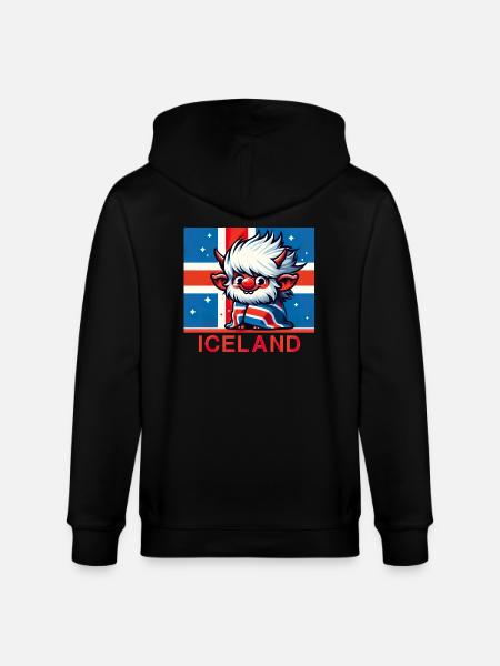 iceland Iceland 7 - Stanley/Stella CULTIVATOR Unisex Organic Hooded Jacket - black