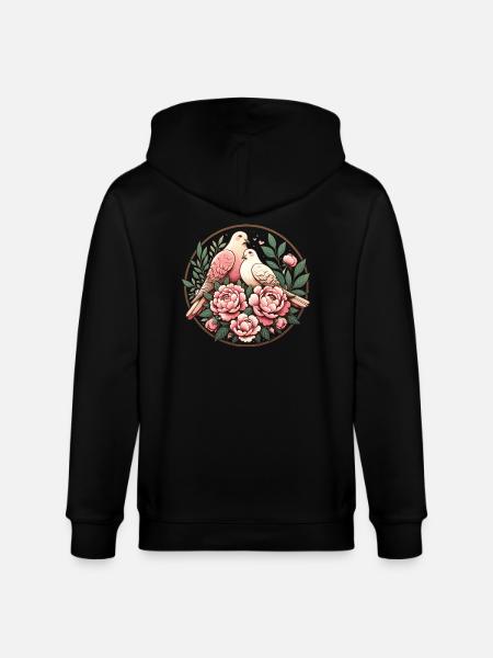 Mourning Doves - Stanley/Stella CULTIVATOR  Unisex Organic Hooded Jacket - black