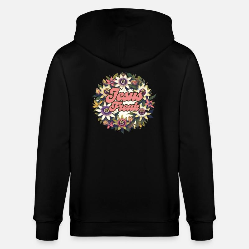 Jesus Freak Passiflore - Veste à capuche bio CULTIVATOR Stanley/Stella Unisexe - noir