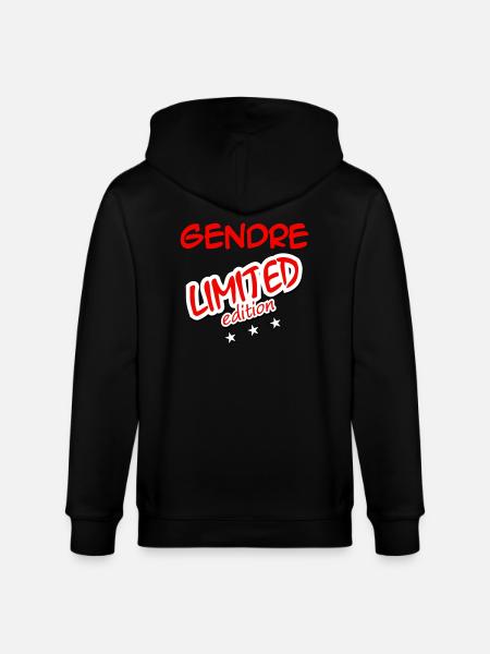 GENDRE LIMITED EDITION - Stanley/Stella CULTIVATOR Unisex Organic Hooded Jacket - black