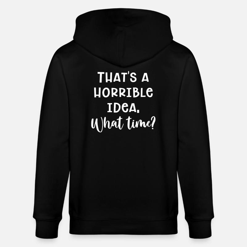 Schreckliche Idee - Stanley/Stella Unisex Bio-Kapuzenjacke CULTIVATOR  - Schwarz