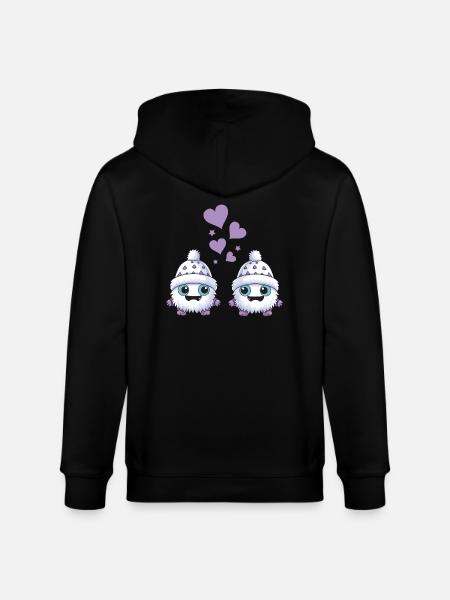 Monster Winter Love - Stanley/Stella CULTIVATOR Unisex Organic Hooded Jacket - black