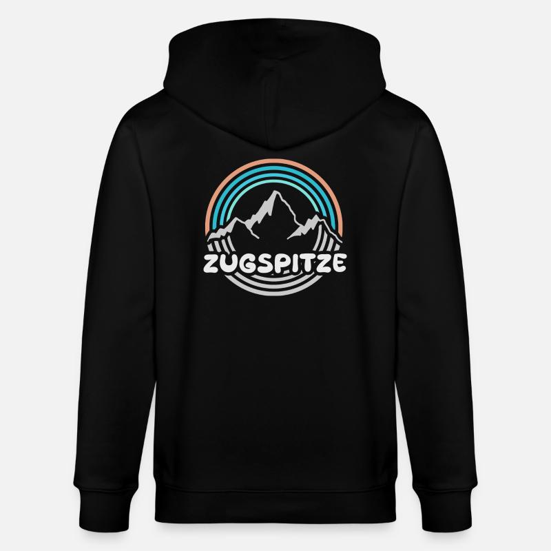 Zugspitze als Berg - Stanley/Stella Unisex Bio-Kapuzenjacke CULTIVATOR  - Schwarz