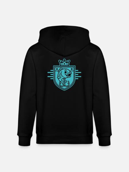 Fishhook Fish Comic - Stanley/Stella CULTIVATOR  Unisex Organic Hooded Jacket - black