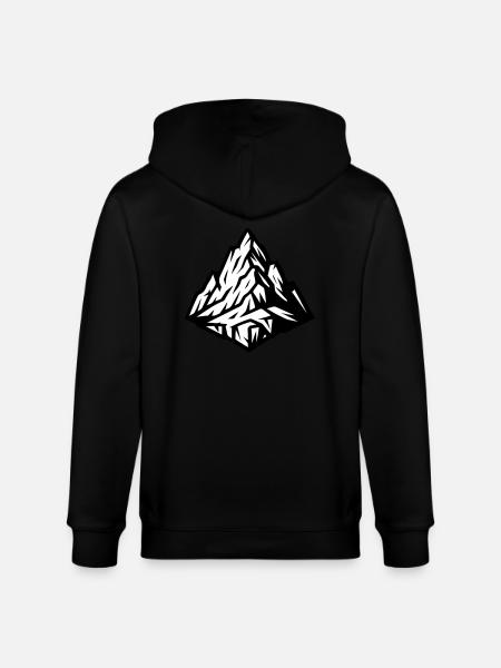 Mountain Summit Icon - Stanley/Stella CULTIVATOR Unisex Organic Hooded Jacket - black