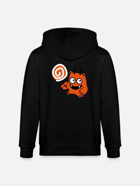Lolly - Monster - Stanley/Stella CULTIVATOR Unisex Organic Hooded Jacket - black
