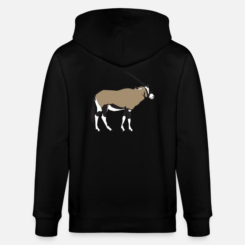 Oryx-Antilope - Stanley/Stella Unisex Bio-Kapuzenjacke CULTIVATOR  - Schwarz