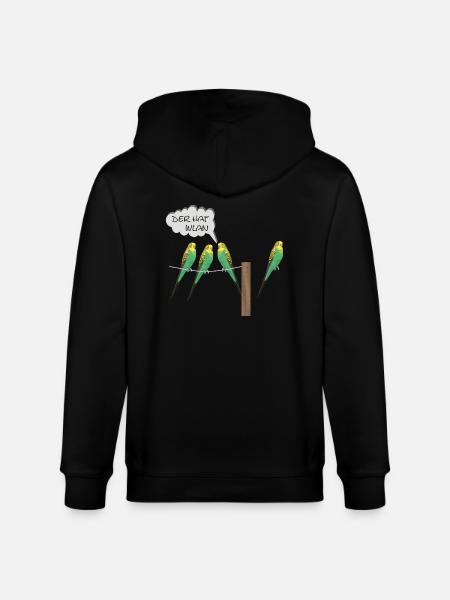 lustiges wlan - Stanley/Stella Unisex Bio-Kapuzenjacke CULTIVATOR - Schwarz
