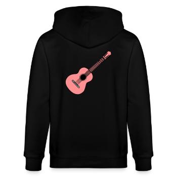 Gitarre Akustik Musik - Stanley/Stella Unisex Bio-Kapuzenjacke CULTIVATOR  - Schwarz - Hinten - Anna (173cm)