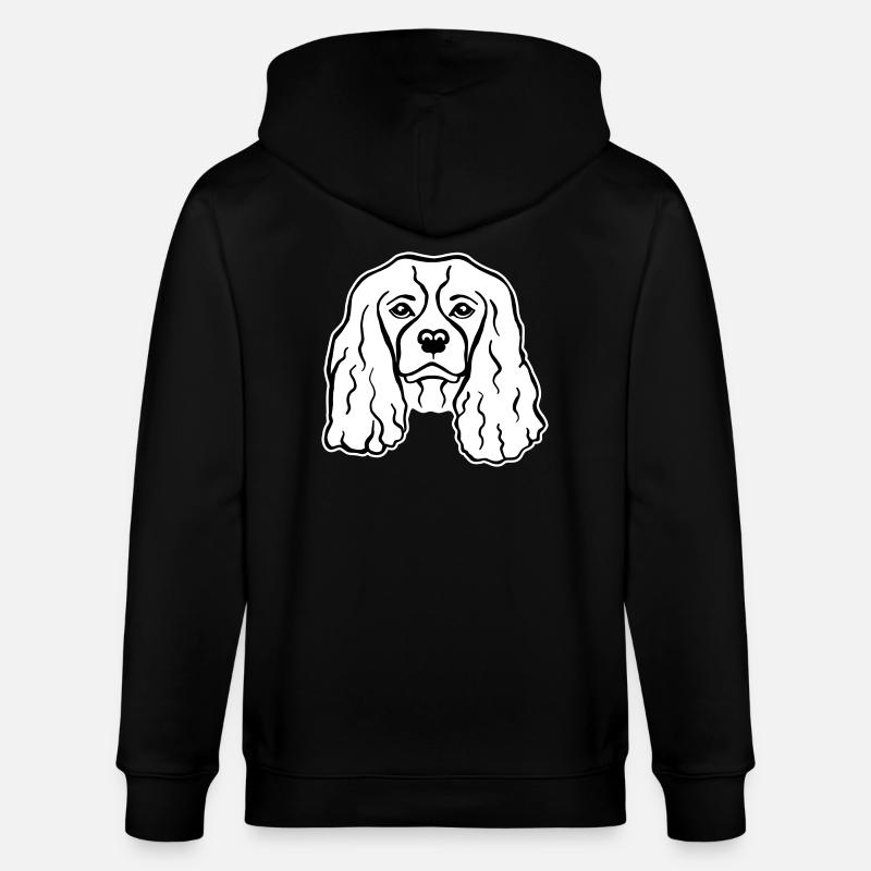 Cavalier King Charles - Veste à capuche bio CULTIVATOR Stanley/Stella Unisexe - noir