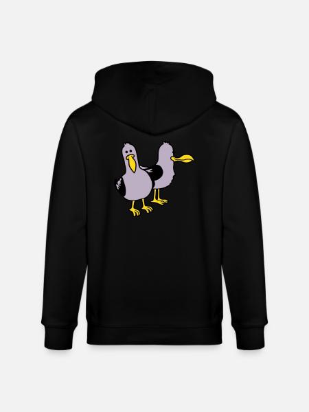 Gang 2 funny seagulls - Stanley/Stella CULTIVATOR  Unisex Organic Hooded Jacket - black