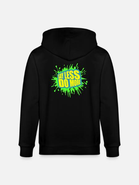 say less do more - Stanley/Stella CULTIVATOR  Unisex Organic Hooded Jacket - black