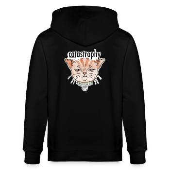 catastrophique / Chat / Chat / Chaos / Animal - Veste à capuche bio CULTIVATOR Stanley/Stella Unisexe - noir - Dos - Anna (173cm)